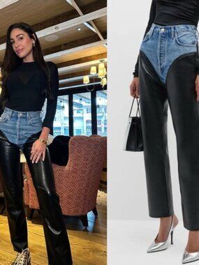 NWT AGOLDE Recycled Leather Harley Jeans Sz 30